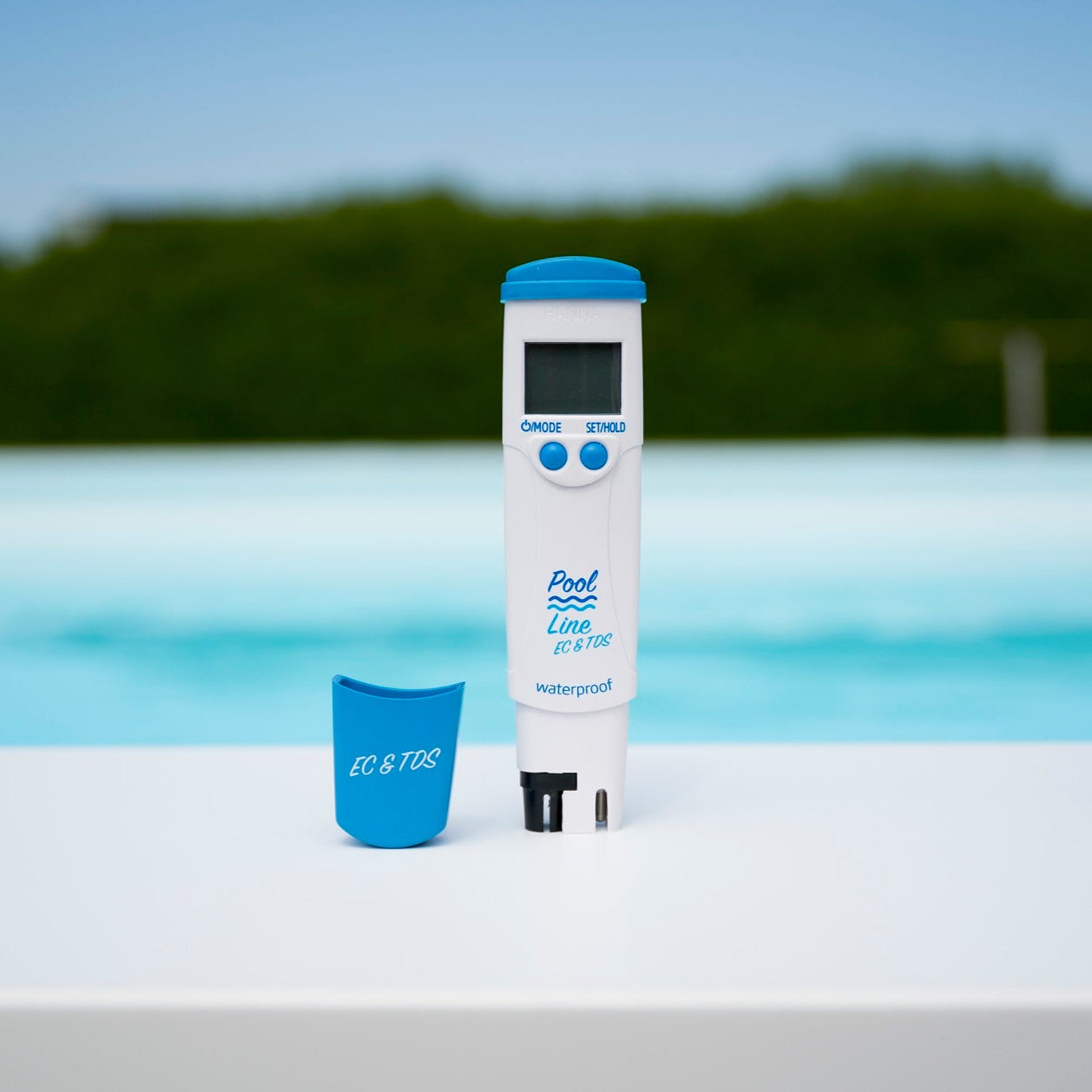 Waterbestendige zakformaat tester EC (zout) & temp